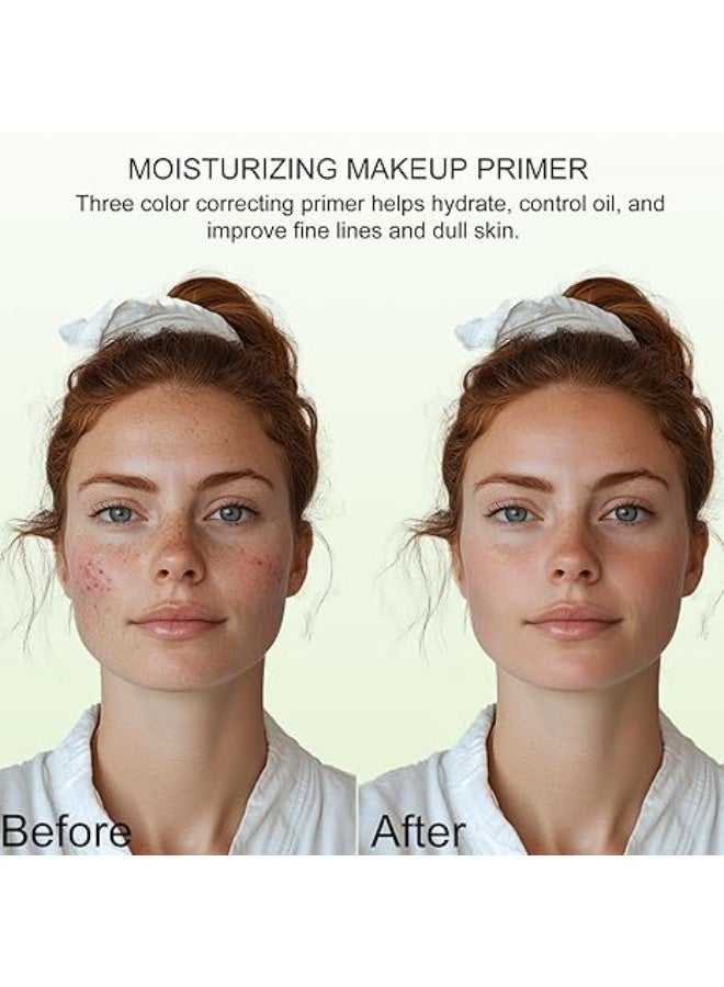 SADOER 3 In 1Primer for Face Before Makeup,Sunscreen Isolation Cream, SPF 50, One Step Color Corrector Face Primer, Blurs Imperfections Oil Control & Moisturizing Skin Tone Correcting,Radiance Skin - Image 3