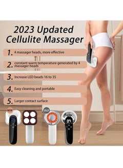 EVEREEN Body Sculpting Machine Upgraded, Handheld Cellulite Massager for Belly Arms Legs Waist, 4 Massage Heads Larger Contact Surface with Body, belly burner  - Image 4