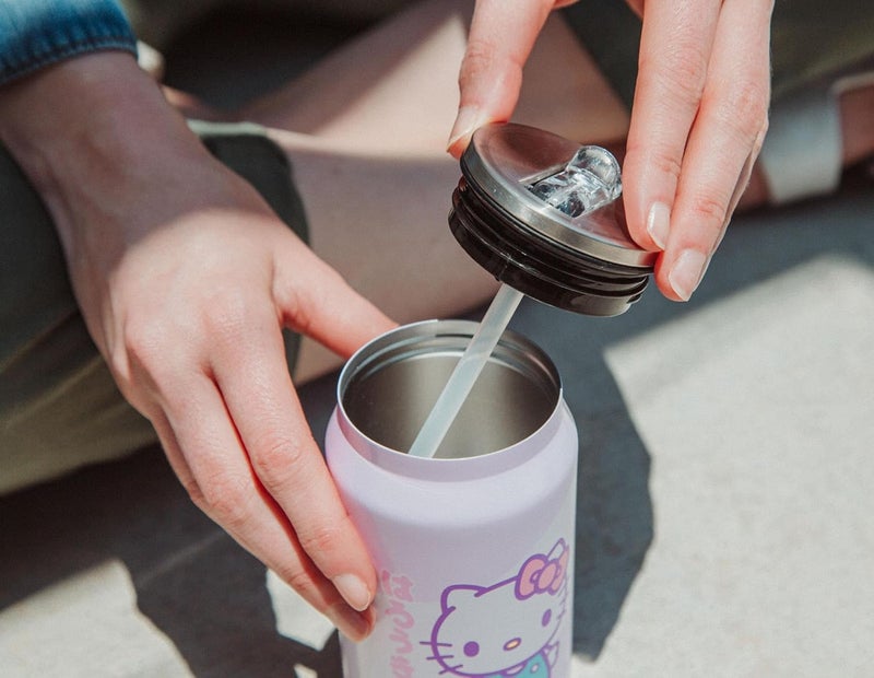 Silver Buffalo Sanrio Hello Kitty Stainless Steel Double Wall Can Shape Cup 118 Ounces - Image 2