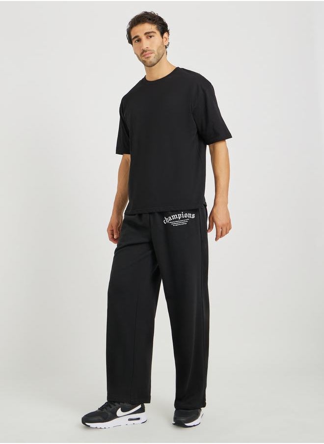 Styli Styli Oversize Open Hem Embroidered Joggers  - Image 2