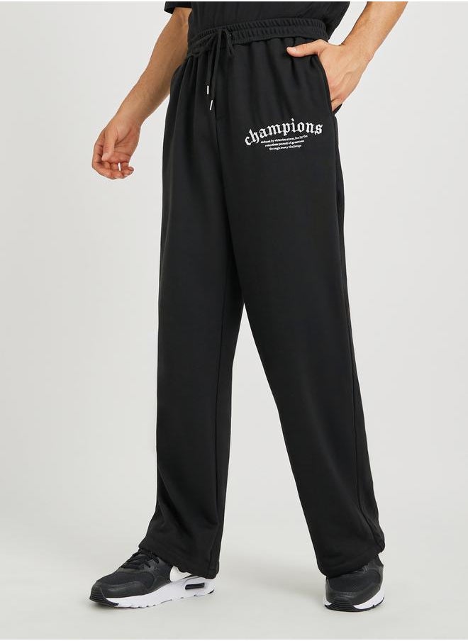 Styli Styli Oversize Open Hem Embroidered Joggers  - Image 1
