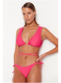 trendyol بيكيني علوي فوشيا مثلث برباط TBESS22BU0082  - Image 1