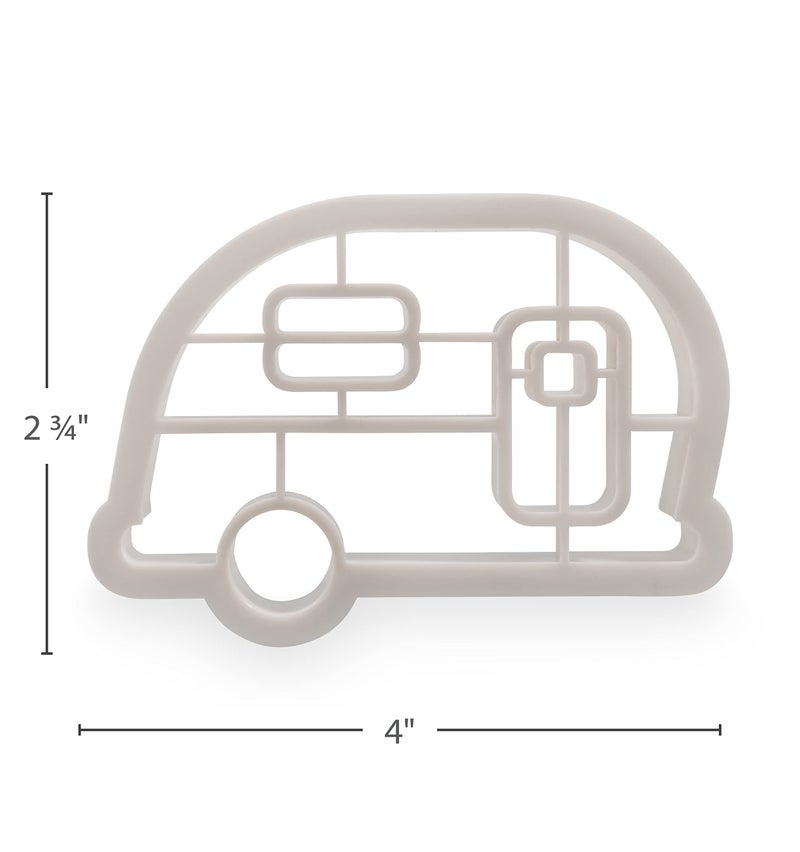 Camco Camco 53369 Life Is Better at the Campsite Cookie Cutters - Perfect for Making Decorative Cookies - Includes (1) Campfire and (1) RV Cookie Cutter   White - Image 4