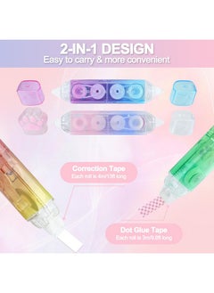 6 Pcs White Out Correction Tape, 2 In 1 Correction Tape And Double Sided Tape Roller, Cute Cat Paw Correction Tape Pen With Adhesive Glue Tape Roller Runner For School Office Scrapbook Supplies - pzsku/Z76939FD0CDD4979BE2E0Z/45/_/1735214654/ded24074-8005-4d00-b446-ae3ec03a4b83