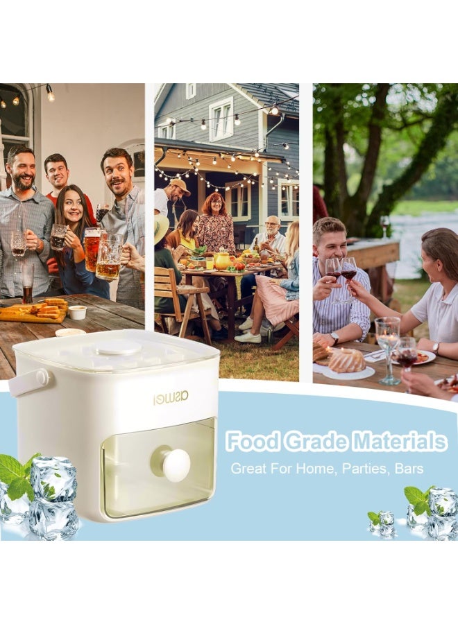 صواني مكعبات الثلج الشفاف للفريزر مع غطاء وصندوق مع ميزة الإطلاق السريع بالضغط، قوالب بـ 48 تجويفًا للتجميد، قابلة لإعادة الاستخدام مع مشبك لتسهيل الاستخدام في الكوكتيلات والشاي والقهوة - Image 5