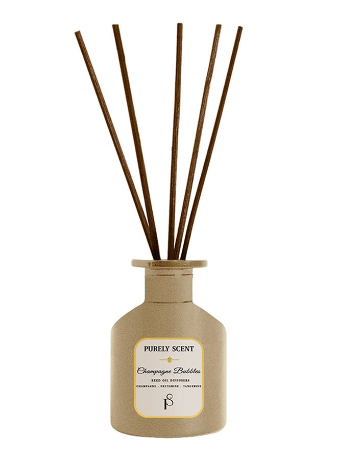 PURELY SCENT Champagne Bubbles Reed Diffuser – Large 200ML Luxury Scented Oil Diffuser – Long Lasting Home Fragrance with Essential Oils – Sparkling Champagne Citrus Diffuser – Elegant Decor & Gift Idea - Image 1