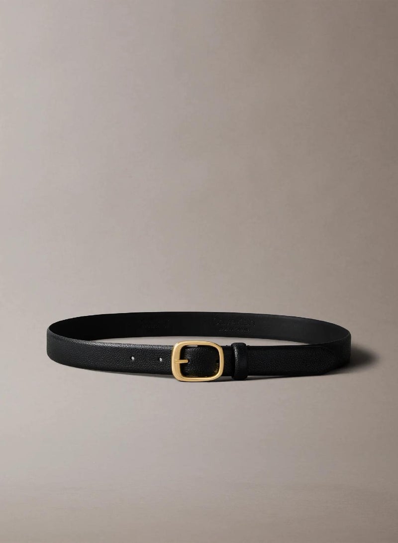 CALVIN KLEIN Full Grain Leather Chunky Buckle Belt - Image 3