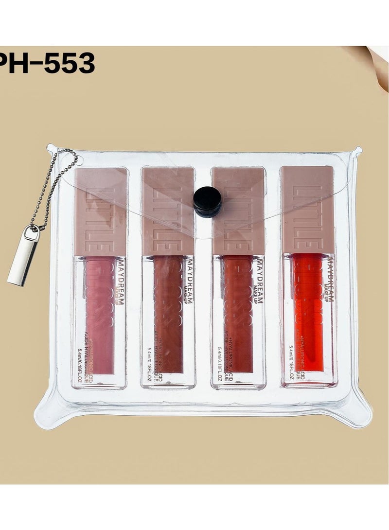 مي دريم أحمر الشفاه روج سائل ثابت مجموعة من 4 قطع