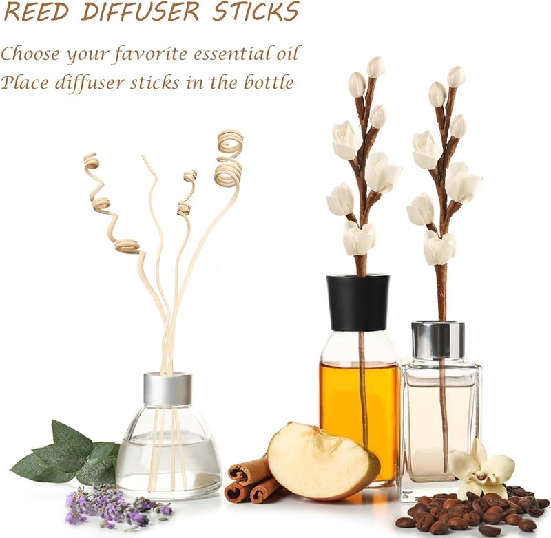 KASTWAVE Transit & use compatible Reed Diffuser Sticks with White Rose Wood Flower Design, Home Fragrance Sticks for Bedroom Office Bathroom Shelf Decor, Aesthetic Room Decor Modern look - Image 5