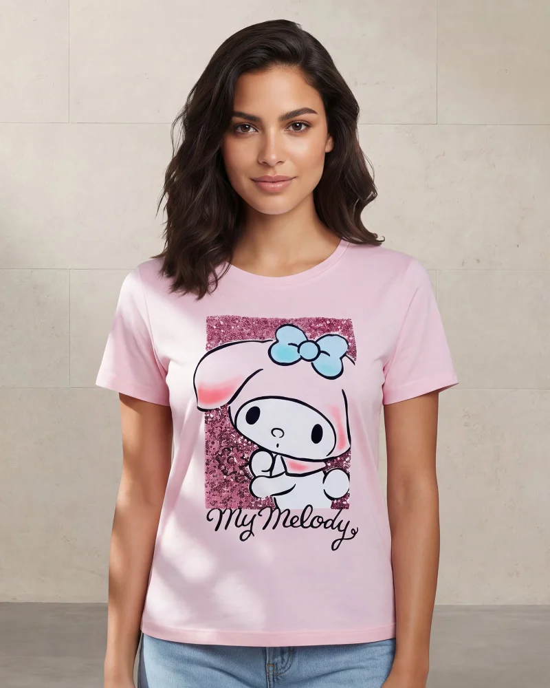 Redtag Women Pink Printed T-Shirt
