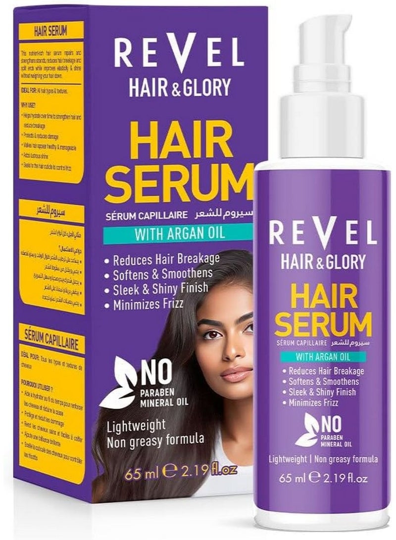 Revel Hair & Glory Purple Argan Oil Hair Serum 65 ML For Men & Women - Image 2