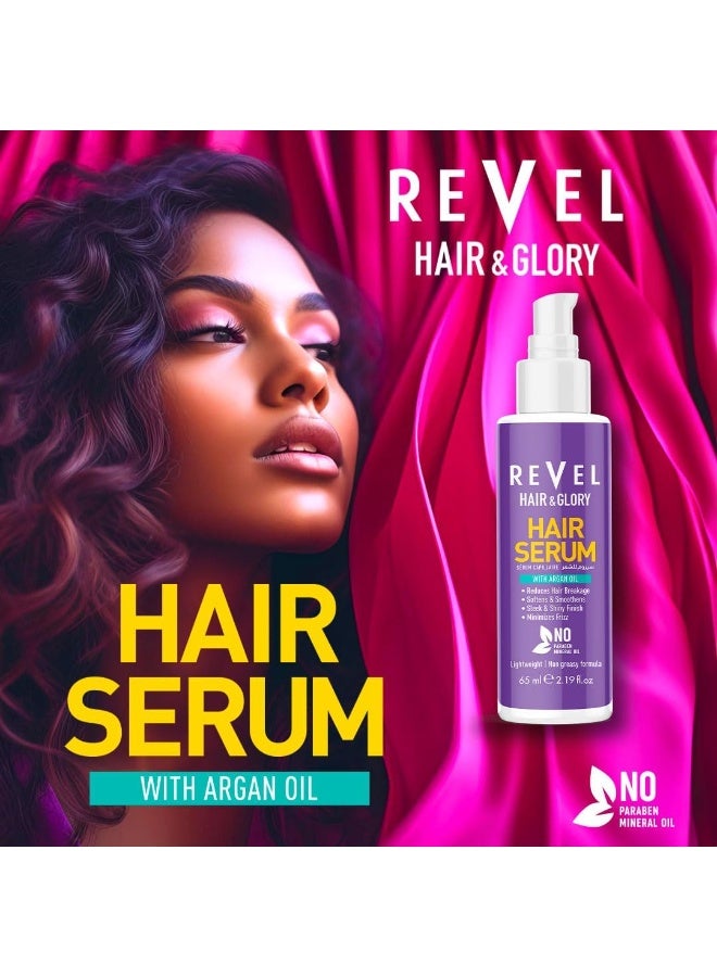Revel Hair & Glory Purple Argan Oil Hair Serum 65 ML For Men & Women - Image 4
