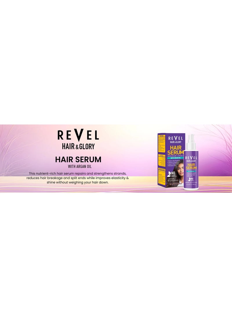 Revel Hair & Glory Purple Argan Oil Hair Serum 65 ML For Men & Women - Image 3