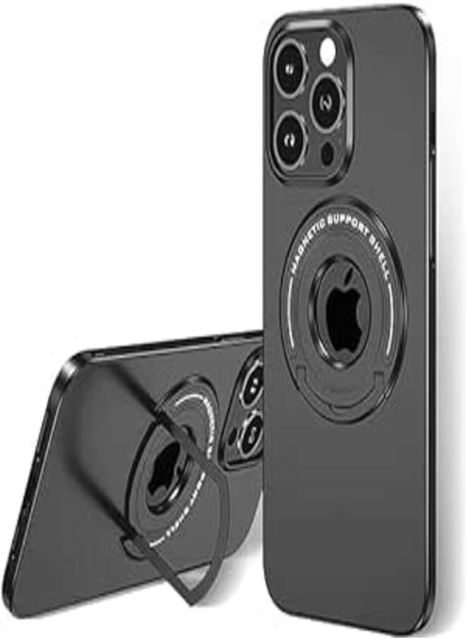 Next Next store Magnetic Case Compatible with Magsafe Charger Compatible with Magsafe Charger Compatible with iPhone 13 Magnetic Classic Premium Protection Shockproof Anti-Scratch Back Cover (Black) 