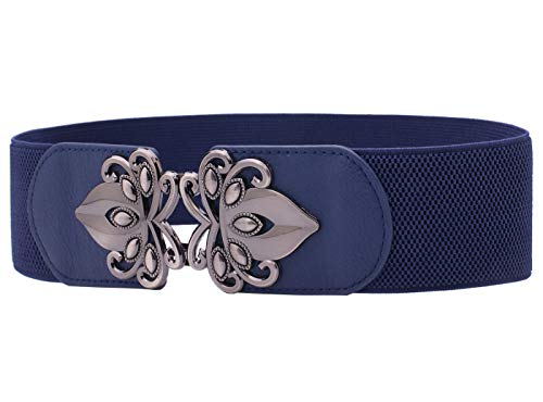 Syuer Womens Vintage Wide Elastic Stretch Waist Belt Retro Cinch Belt - Image 3
