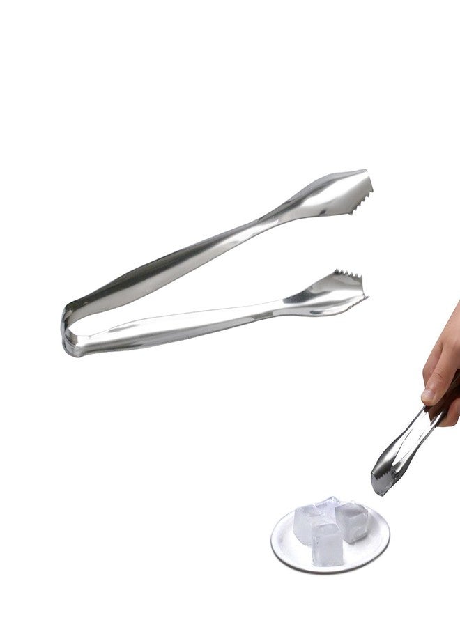 يافيجي ملقط مكعبات الثلج من يافيجي، فضي اللون، مثالي لتحضير مكعبات الثلج الصغيرة المصنوعة من النحاس الصلب والفولاذ المقاوم للصدأ، بطول 7 بوصات، مناسب للاستخدام في مطبخ تحضير الكوكتيلات. - Image 1