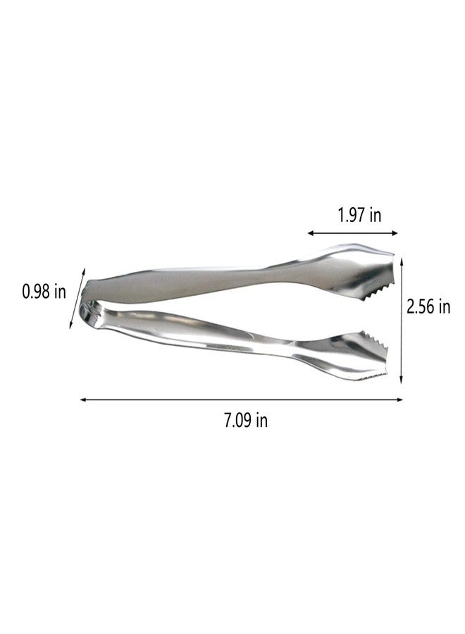 يافيجي ملقط مكعبات الثلج من يافيجي، فضي اللون، مثالي لتحضير مكعبات الثلج الصغيرة المصنوعة من النحاس الصلب والفولاذ المقاوم للصدأ، بطول 7 بوصات، مناسب للاستخدام في مطبخ تحضير الكوكتيلات. - Image 2