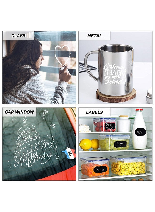 Tebik White Liquid Chalk Markers Set Pack Of 10 White Chalkboard Paint Pens With 12 Chalkboard Labels 5 Stickers Perfect For Chalkboards Bistro Boards Glass And Metal - Image 5