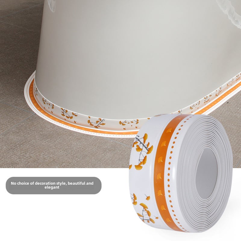 Waterproof Mildewproof Sealing Tape for Bathroom [Autumn ginkgo] 3.8cm wide waterproof glue 