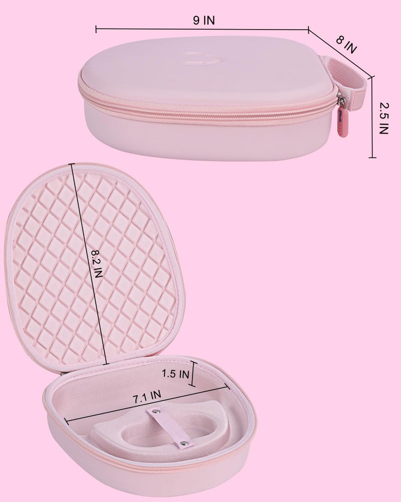 stukcaze Headphone Case for Sony WH-CH720N Soundcore by Anker Q20i, Hard Portable Over Ear Headphone Carrying Case, Wireless Headphone Storage Protective Case for Travel Home (Pink) - Image 5