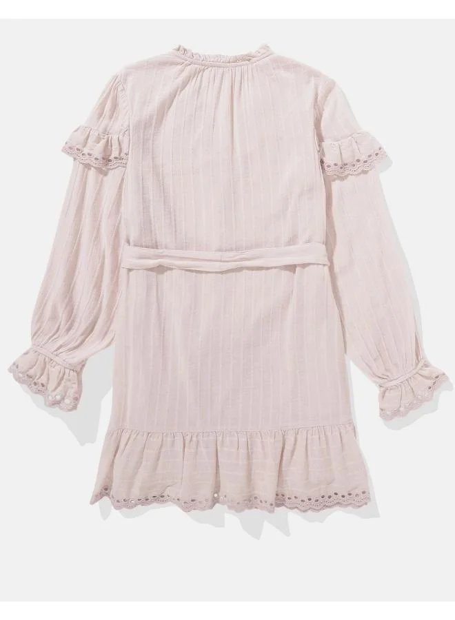 American Eagle Eyelet Trim Mini Dress
