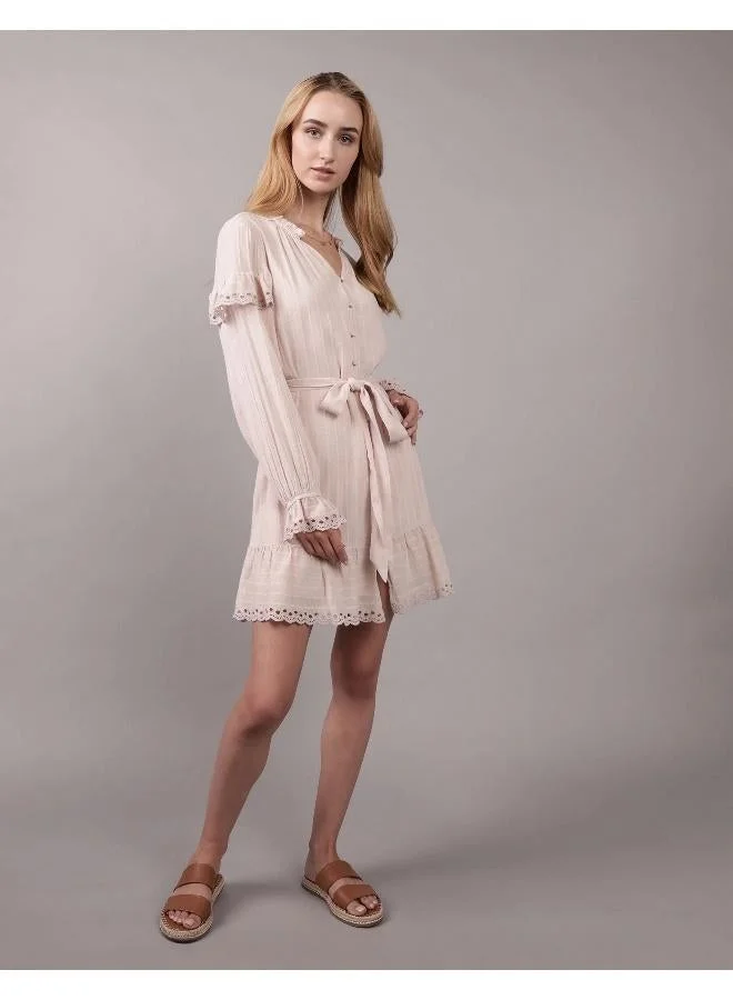 American Eagle Eyelet Trim Mini Dress