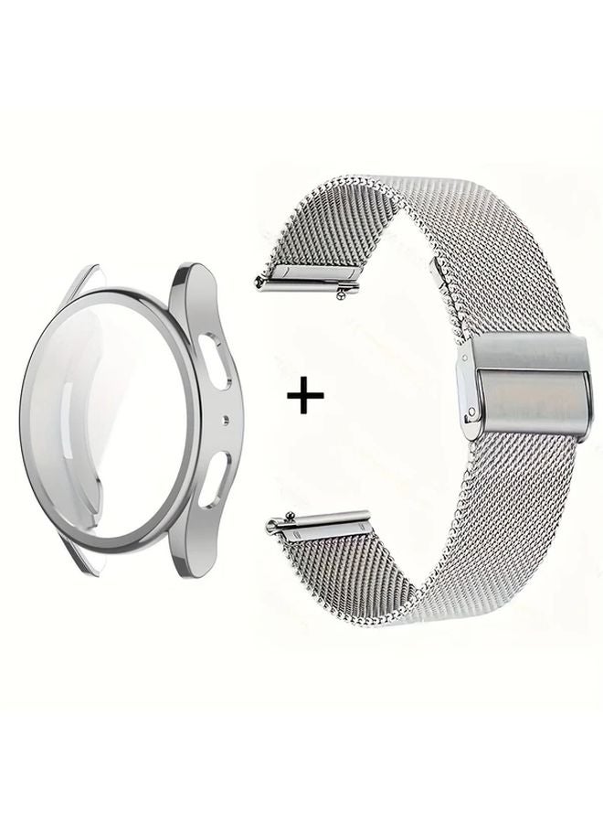 سوار ساعة ميلانو الفضي لساعة سامسونج جالاكسي واتش 7 مقاس 44 ملم، حزام معدني بديل - Image 1