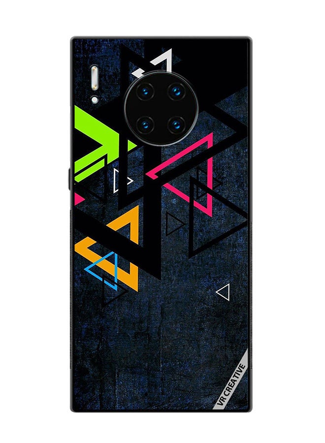 VR CREATIVE Protective Case Cover For Huawei Mate 30 Pro Multiple Triangle Design Multicolour - Image 1