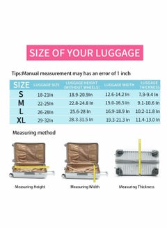 Excefore Luggage Cover, Water-Washable Suitcase Cover, Spandex Elastic Anti Scratch Luggage Protective Covers for 18-21 Inch Trolley Case  - Image 5