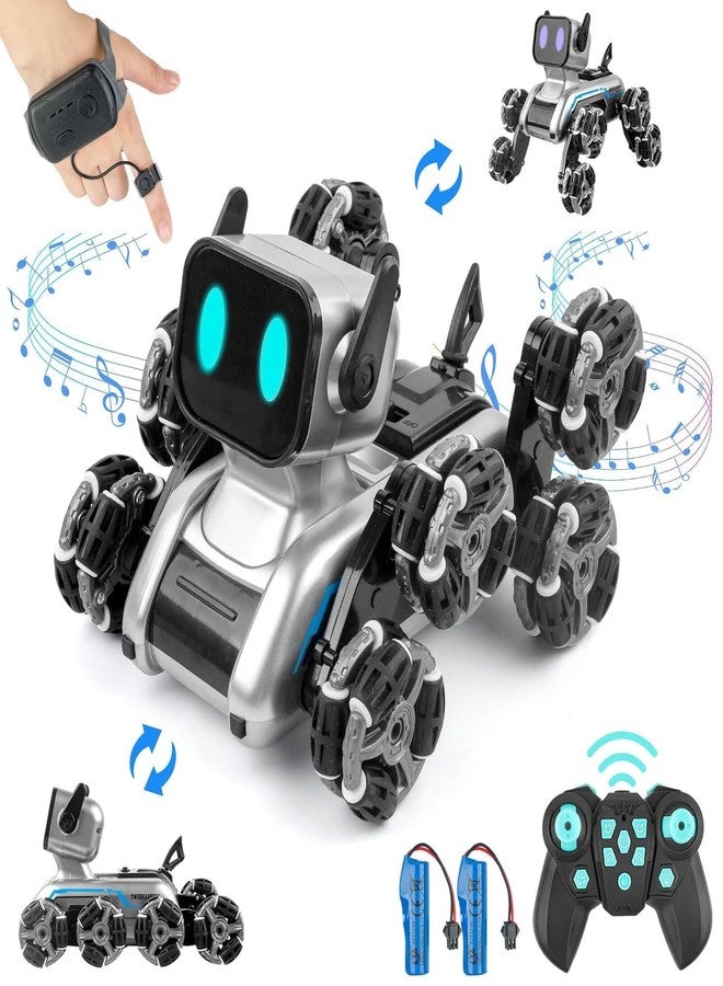 RABRA 8WD Stunt RC Car, Gesture Sensing RC Stunt Cars Robot Dog Toy for Kids 8-10, 2.4GHz Remote Control Cars with Music & Light, for Boys Age 6 7 8-12 13 14 Year Old, Birthday Gifts Ideas - Image 1