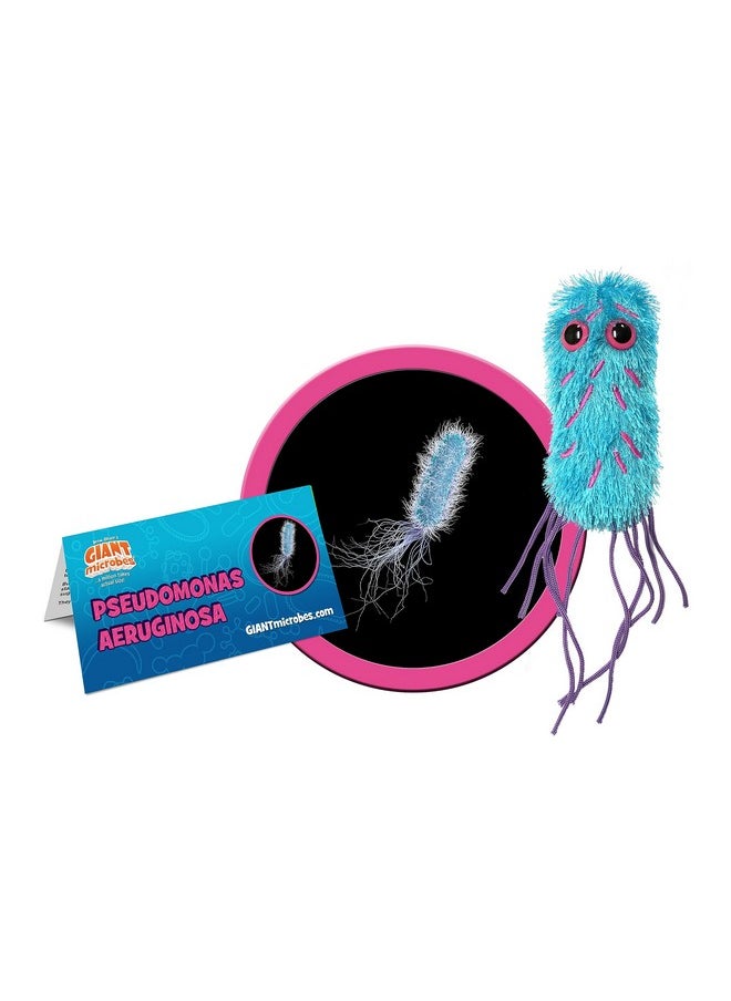 جاينت مايكروبز Giantmicrobes Pseudomonas Plush - تعرف على هذه البكتيريا والصحة، هدية تعليمية للعلماء والأطباء والعاملين في مجال الصحة العامة وأي شخص يتمتع بحس الفكاهة الصحي  - Image 1
