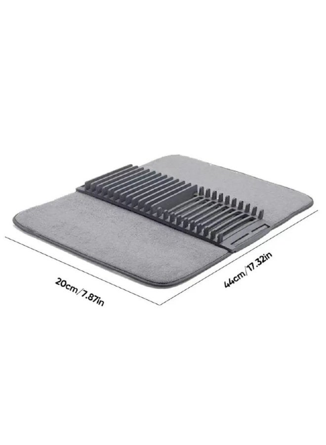 NAMA Microfiber Dish Drying Mat (2 Pack) – Super Absorbent Drying Mat with Dish and Spoon Holder, Practical and Perfect for Kitchen - Image 5