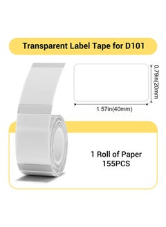 NIIMBOT D101 Label Maker Tape Waterproof Transparent Thermal Label Paper Sticker Labels for Barcode Printing 20*40mm  - Image 2