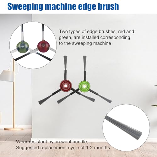 Detetap Replacement Side Brushes for ECOVACS Deebot Ozmo T8 T8+ T8 Aivi T8 AIVI+ T8 MAX T9+ T5 N8+ / N8+ N8 Pro N8 Pro + / N8 Pro+ N10 PLUS N7 OZMO 920 950 for Yeedi Vac 2 Pro Vac Max Vac Station Vacuums - Image 3