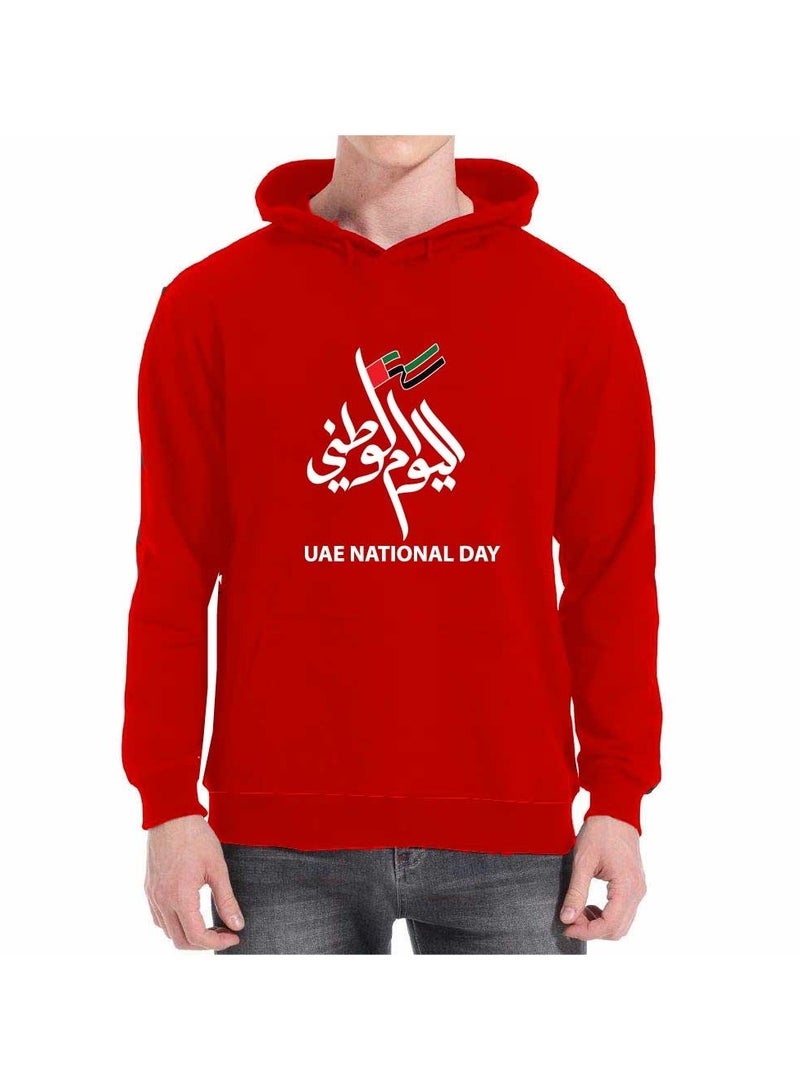 National Day Hoodie for Both Men and Women - Soft Cotton Pullover with UAE Themed Design - Long Sleeve with Drawstring - Ideal for Casual Wear, National Day Events - Image 1
