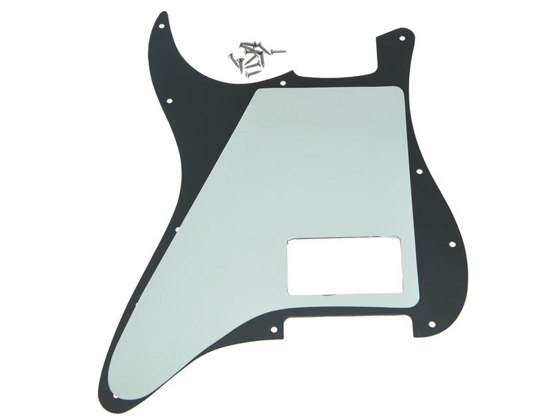 KAISH 11 Hole ST/Strat Style One Humbucker Guitar Pickguard Scratch Plate for Delonge Stratocaster/Strat Matte Black 1 Ply - Image 3