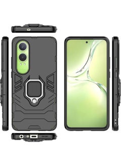 Case Compatible with OnePlus Nord CE4 Lite 5G/OPPO K12X, 360° Metal Ring Kickstand Shell, 2 in 1 Hybrid Shockproof Protective Phone Back Cover