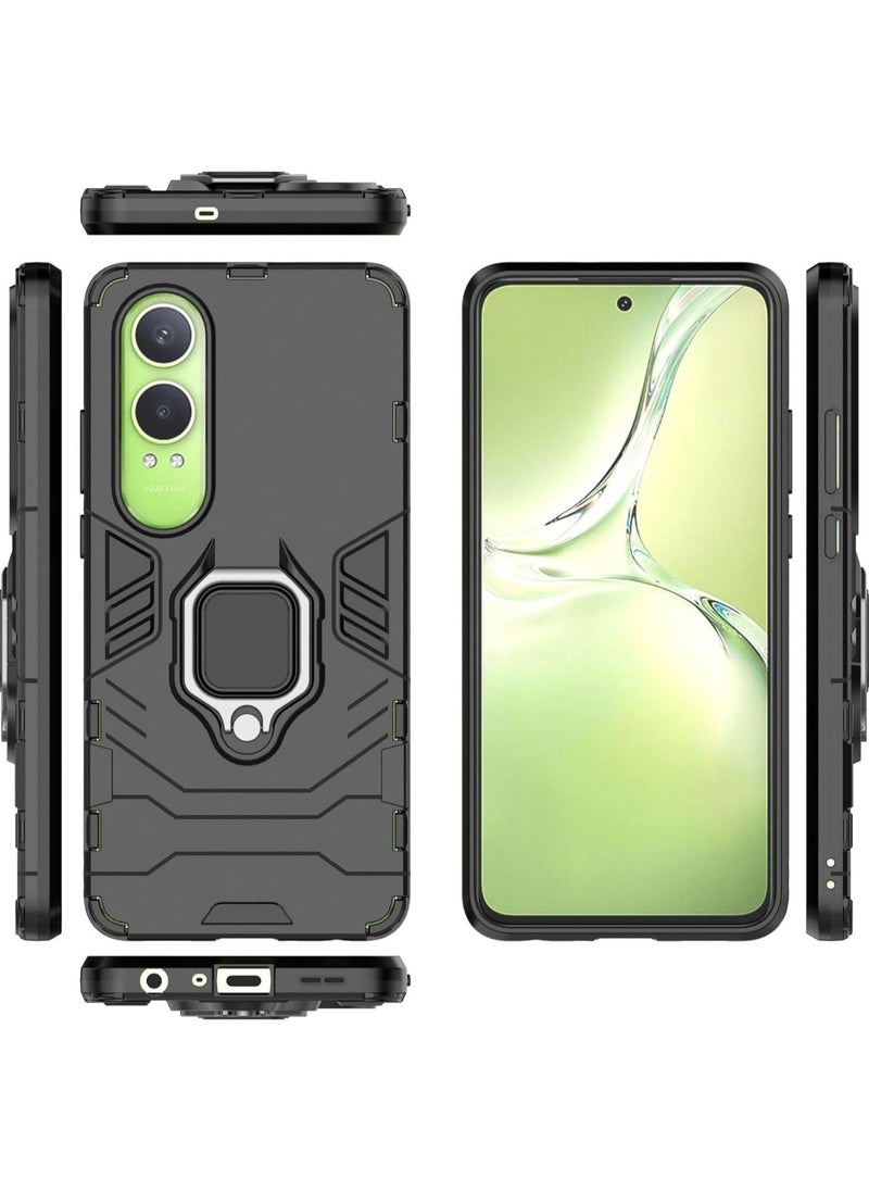 General - Case Compatible with OnePlus Nord CE4 Lite 5G/OPPO K12X, 360° Metal Ring Kickstand Shell, 2 in 1 Hybrid Shockproof Protective Phone Back Cover - Image 1