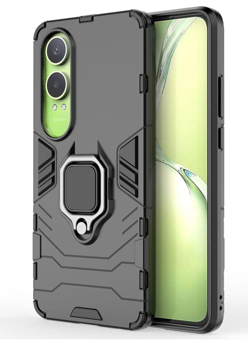 General - Case Compatible with OnePlus Nord CE4 Lite 5G/OPPO K12X, 360° Metal Ring Kickstand Shell, 2 in 1 Hybrid Shockproof Protective Phone Back Cover - Image 1