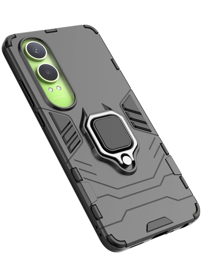 General - Case Compatible with OnePlus Nord CE4 Lite 5G/OPPO K12X, 360° Metal Ring Kickstand Shell, 2 in 1 Hybrid Shockproof Protective Phone Back Cover - Image 1