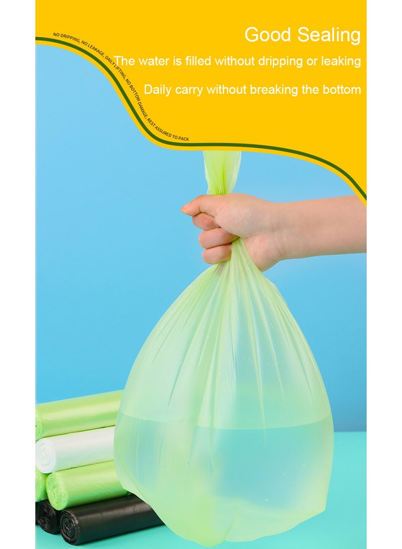 أورافلي أكياس قمامة قابلة للتحلل الحيوي وصديقة للبيئة، مقاس 45×50 سم (5 لفات، 100 قطعة)، أكياس قمامة سميكة، مناسبة للاستخدام المنزلي والمطبخي والمطاعم والمكاتب، لون أسود - Image 3