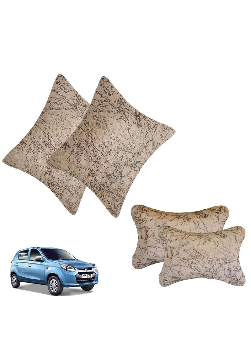 Adroitz Adroitz Velvet Car Neck Rest Pillow Cushion for All CarsPack of 4 Ad89  - Image 1