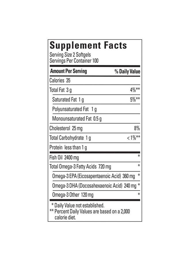 Nature Made Fish Oil 1200 Mg (360 Mg Omega-3) 200 Liquid Softgels  - Image 3