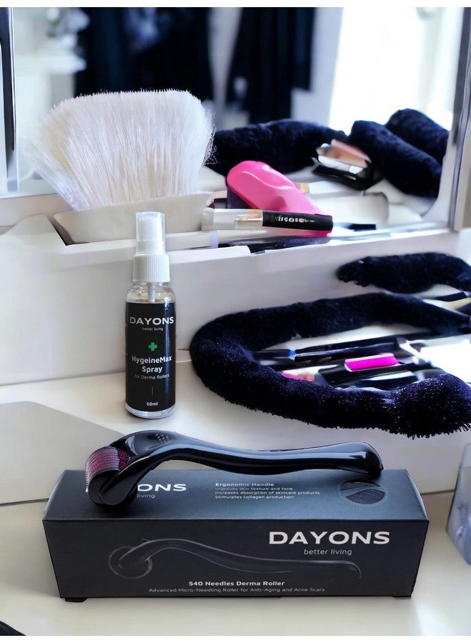 Dayons 1.0mm Derma Roller Kit for Face, Beard & Hair Growth - Micro-Needle Roller with Cleanser & Storage Case - Skin Care Tool for Acne Scars, Wrinkles & Stretch Marks (1mm Kit) - Image 1