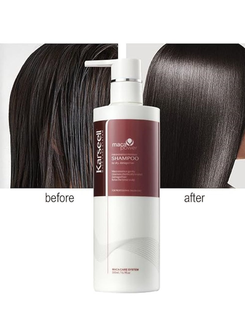Karseell Argan Oil Repair Shampoo, Conditioner, and Hair Mask Set – Repair and Hydration Treatment for Dry and Treated Hair – Enriched with Argan Oil, Vitamins, and Antioxidants Free from Sulfates and Parabens 3-Piece Hair Care Set  - Image 4
