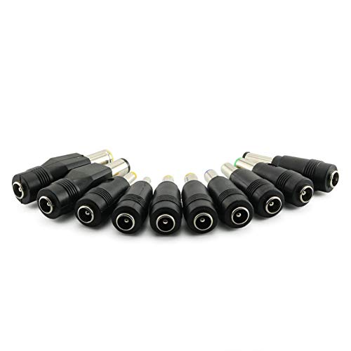 Longdex 10pcs Laptop DC Power Adapter Kits Universal 5.5 mm x 2.1 mm Power Adapter Tips Connector for Computer Notebook Power Supply Male Plug Converter - Image 5