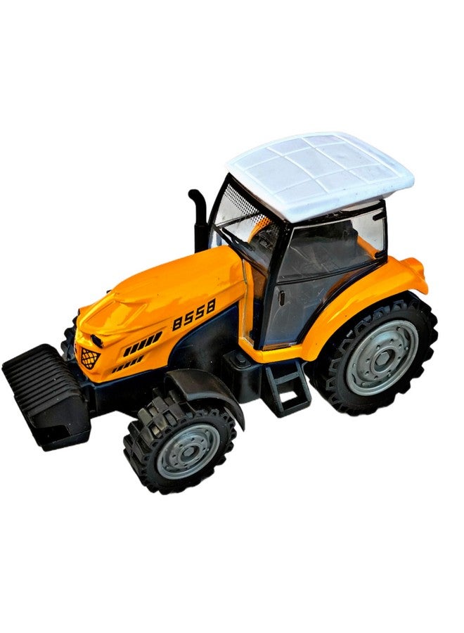 RUHANI Metal Body Mini Tractor Racing Model Car Pull Back for-Kids Boys-Pack of 1 Car (Yellow)