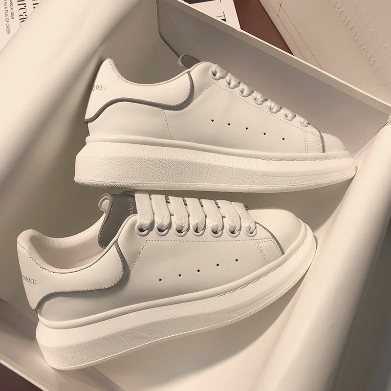 Bomai.Kun White Shoes For Men And Women Heightening Thick-Soled Sneakers Casual Sports Shoes - Image 5