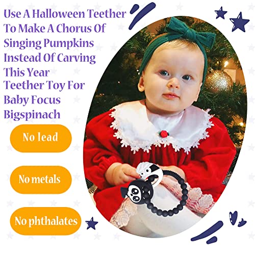 BIGSPINACH Mummy Teether and Cute Grim Reaper Ring Teether Halloween Activities Designed with a Bumpy Ring for Soothing and Ease of Grabbing - Image 2