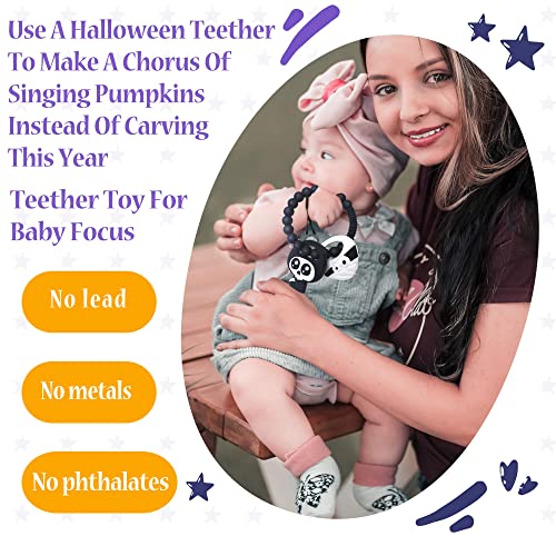 BIGSPINACH Mummy Teether and Cute Grim Reaper Ring Teether Halloween Activities Designed with a Bumpy Ring for Soothing and Ease of Grabbing - Image 5